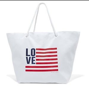 NWT NY&Co Love USA Flag Summer Tote Bag
